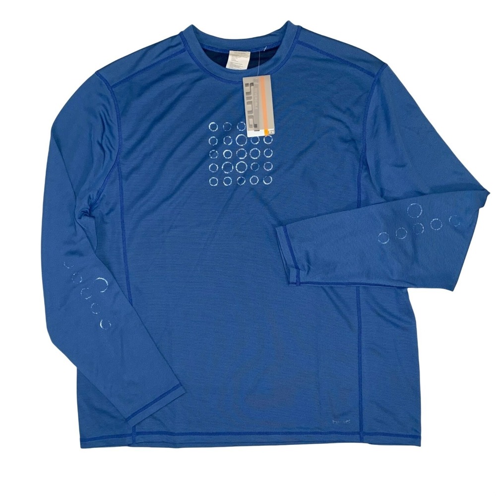 Hind‎ Blue Reversible Long Sleeve Activewear Athletic T-shirt Mens XXL NWT